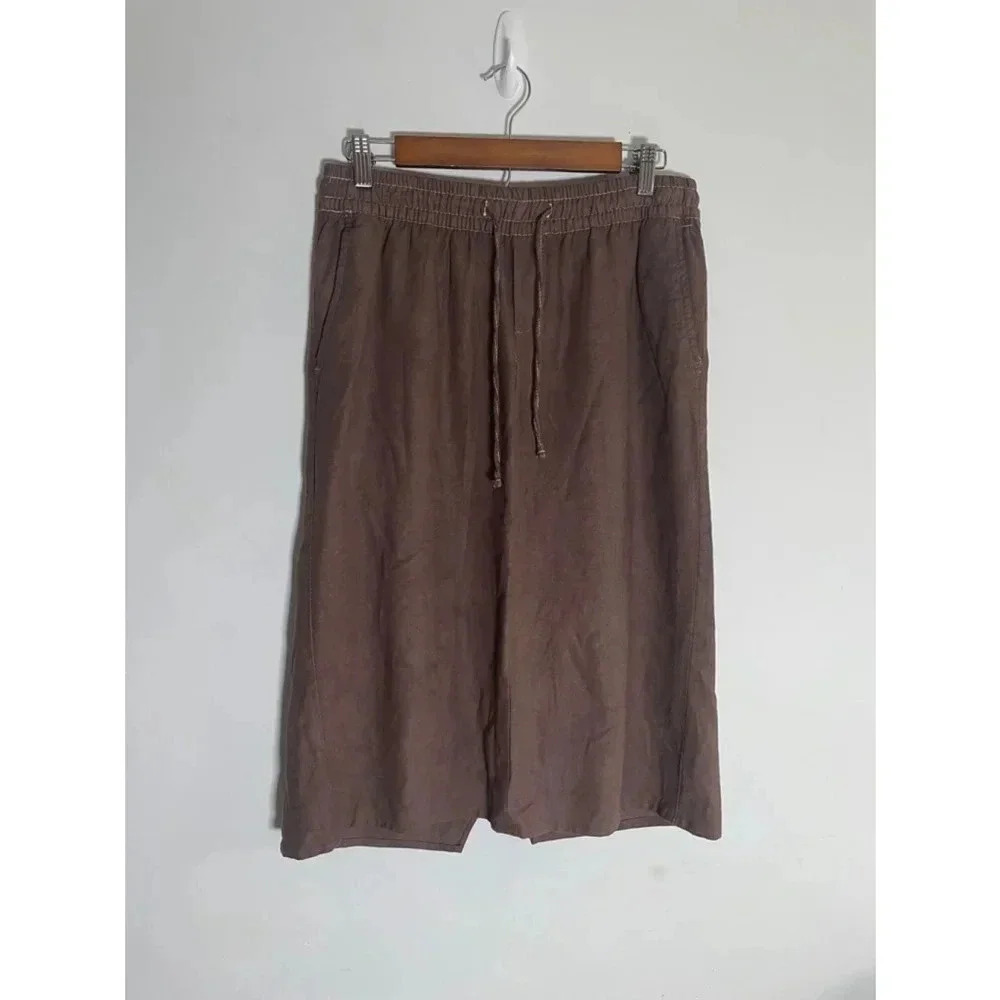 Women's Old‎ Navy Brown Linen Blend Skirt Flowy Summer GUC! Size S 0115